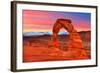 Arches National Park Delicate Arch Sunset in Moab Utah USA Photo Mount-holbox-Framed Photographic Print