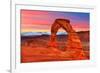 Arches National Park Delicate Arch Sunset in Moab Utah USA Photo Mount-holbox-Framed Photographic Print