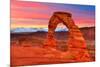 Arches National Park Delicate Arch Sunset in Moab Utah USA Photo Mount-holbox-Mounted Photographic Print