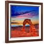 Arches National Park Delicate Arch Sunset in Moab Utah USA Photo Mount-holbox-Framed Photographic Print