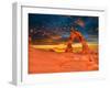 Arches National Park Delicate Arch Sunset in Moab Utah USA Photo Mount-holbox-Framed Photographic Print