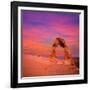 Arches National Park Delicate Arch Sunset in Moab Utah USA Photo Mount-holbox-Framed Photographic Print