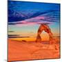 Arches National Park Delicate Arch Sunset in Moab Utah USA Photo Mount-holbox-Mounted Photographic Print