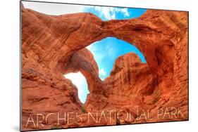 Arches National Park, Utah - Daytime Blue Sky-Lantern Press-Mounted Art Print