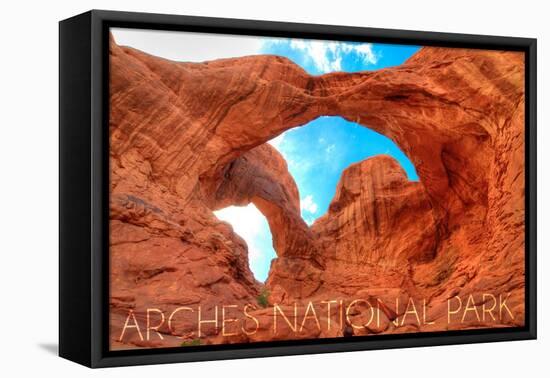 Arches National Park, Utah - Daytime Blue Sky-Lantern Press-Framed Stretched Canvas