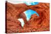 Arches National Park, Utah - Daytime Blue Sky-Lantern Press-Stretched Canvas