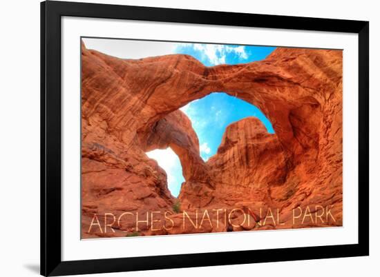Arches National Park, Utah - Daytime Blue Sky-Lantern Press-Framed Art Print