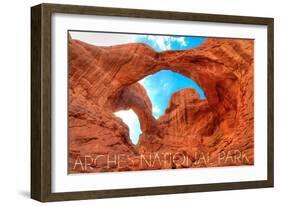 Arches National Park, Utah - Daytime Blue Sky-Lantern Press-Framed Art Print