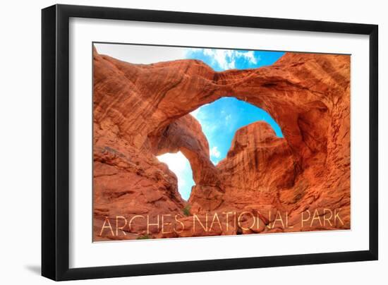 Arches National Park, Utah - Daytime Blue Sky-Lantern Press-Framed Art Print