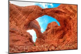 Arches National Park, Utah - Daytime Blue Sky-Lantern Press-Mounted Art Print