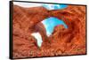 Arches National Park, Utah - Daytime Blue Sky-Lantern Press-Framed Stretched Canvas