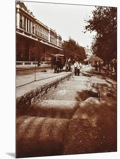 Arches over the District Railway Exposed During Tramway Electricification, London, 1906-null-Mounted Photographic Print