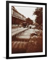 Arches over the District Railway Exposed During Tramway Electricification, London, 1906-null-Framed Photographic Print