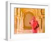 Arches with Hindu Woman at Amber Fort Temple, Rajasthan, Jaipur, India-Bill Bachmann-Framed Photographic Print