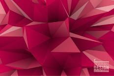 Abstract Triangular Crystalline Background, Low Poly Style Illustration-archetype-Stretched Canvas