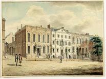 The Old Town Hall (Federal Hall) New York City, 1798 (Graphite, W/C, Pen and Ink on Paper)-Archibald Robertson-Framed Giclee Print