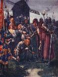 "The Prince to His Father Kneels Lowly: His Is the Battle - His Wholly!"-Archibald Webb-Giclee Print