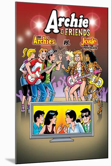 Archie Comics Cover: Archie & Friends No.130 The Archies vs Josie And The Pussycats-Bill Galvan-Mounted Poster