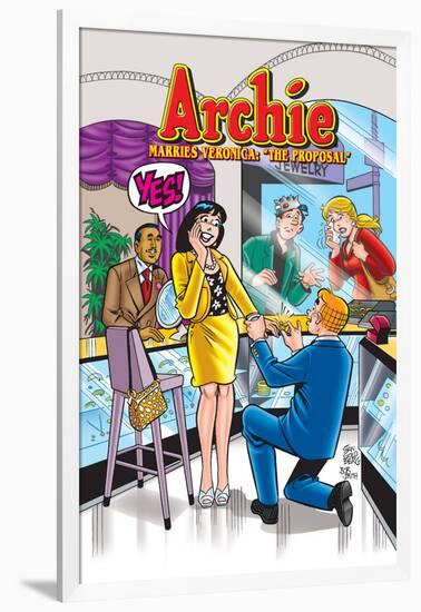 Archie Comics Cover: Archie No.600 Archie Marries Veronica: The Proposal-Stan Goldberg-Framed Art Print