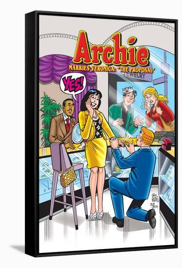 Archie Comics Cover: Archie No.600 Archie Marries Veronica: The Proposal-Stan Goldberg-Framed Stretched Canvas