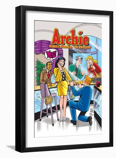 Archie Comics Cover: Archie No.600 Archie Marries Veronica: The Proposal-Stan Goldberg-Framed Art Print