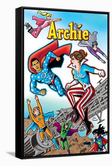Archie Comics Cover: Archie No.616 Barack Obama and Sarah Palin Campaign Pains Part 1 (Variant)-Dan Parent-Framed Stretched Canvas