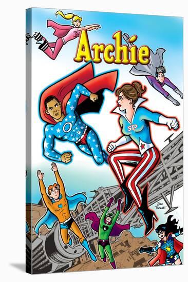 Archie Comics Cover: Archie No.616 Barack Obama and Sarah Palin Campaign Pains Part 1 (Variant)-Dan Parent-Stretched Canvas