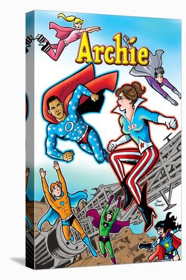 Archie Comics Cover: Archie No.616 Barack Obama and Sarah Palin Campaign Pains Part 1 (Variant)-Dan Parent-Stretched Canvas