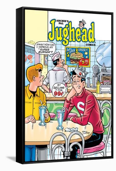 Archie Comics Cover: Jughead No.198 Pop's Super Burger-Rex Lindsey-Framed Stretched Canvas