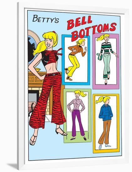 Archie Comics Fashions: Betty's Bell Bottoms-null-Framed Art Print