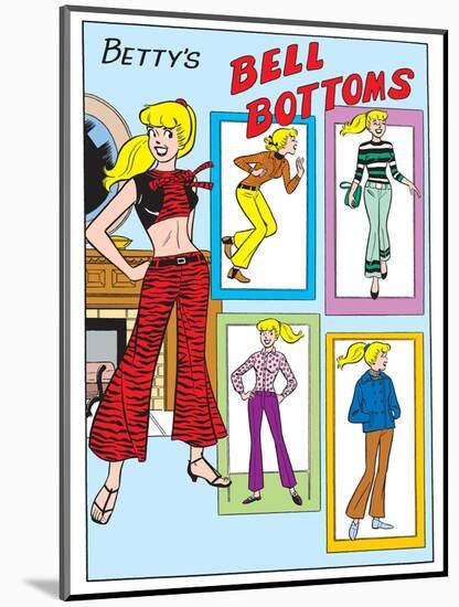 Archie Comics Fashions: Betty's Bell Bottoms-null-Mounted Art Print