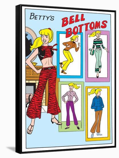 Archie Comics Fashions: Betty's Bell Bottoms-null-Framed Stretched Canvas