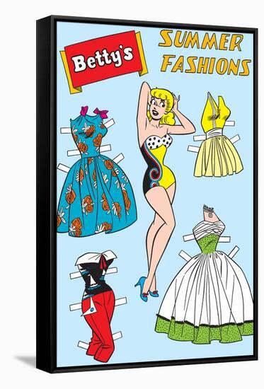 Archie Comics Fashions: Betty's Summer Fashions-null-Framed Stretched Canvas