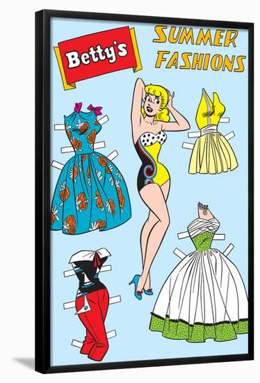 Archie Comics Fashions: Betty's Summer Fashions-null-Framed Poster