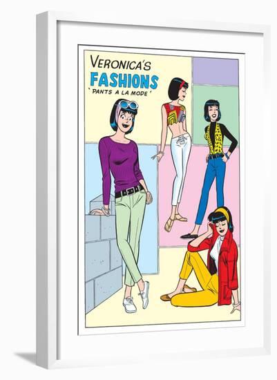 Archie Comics Fashions: Veronica's Fashions Pants A La Mode-null-Framed Art Print