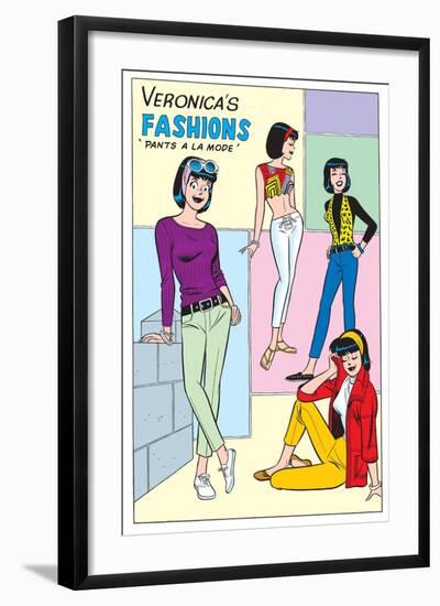 Archie Comics Fashions: Veronica's Fashions Pants A La Mode-null-Framed Art Print
