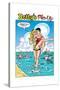 Archie Comics Pin-Up: Betty And A Lifeguard-null-Stretched Canvas