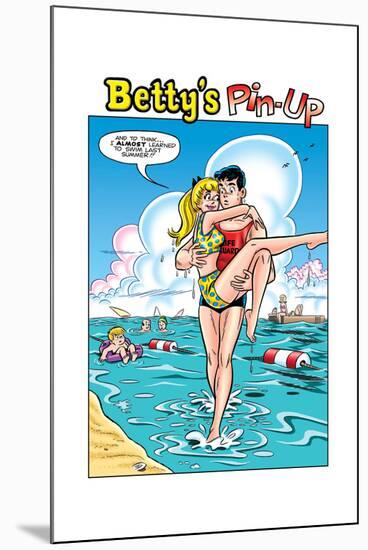 Archie Comics Pin-Up: Betty And A Lifeguard-null-Mounted Poster