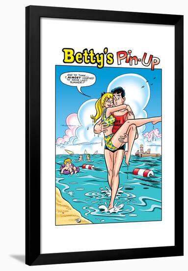 Archie Comics Pin-Up: Betty And A Lifeguard-null-Framed Poster