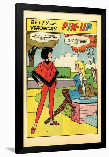 Archie Comics Pin-Up: Betty and Veronica; Understanding Boys  (Aged)-null-Framed Poster