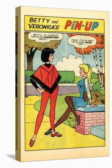 Archie Comics Pin-Up: Betty and Veronica; Understanding Boys  (Aged)-null-Stretched Canvas