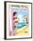 Archie Comics Pin-Up: Veronica And Archie At The Beach-null-Framed Art Print