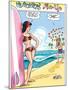 Archie Comics Pin-Up: Veronica And Archie At The Beach-null-Mounted Art Print