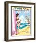 Archie Comics Pin-Up: Veronica And Archie At The Beach-null-Framed Art Print