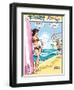 Archie Comics Pin-Up: Veronica And Archie At The Beach-null-Framed Art Print