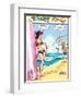 Archie Comics Pin-Up: Veronica And Archie At The Beach-null-Framed Art Print