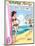 Archie Comics Pin-Up: Veronica And Archie At The Beach-null-Mounted Art Print