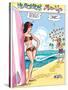 Archie Comics Pin-Up: Veronica And Archie At The Beach-null-Stretched Canvas