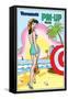 Archie Comics Pin-Up: Veronica At The Beach-null-Framed Stretched Canvas