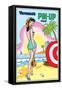 Archie Comics Pin-Up: Veronica At The Beach-null-Framed Stretched Canvas